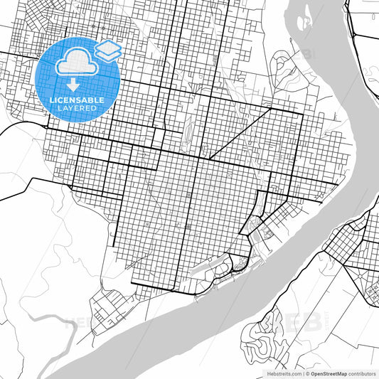 Layered PDF map of Concordia, Argentina
