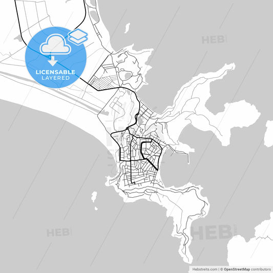 Layered PDF map of Cabo, Brazil