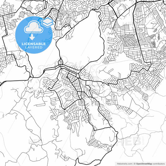 Layered PDF map of Ibirite, Brazil