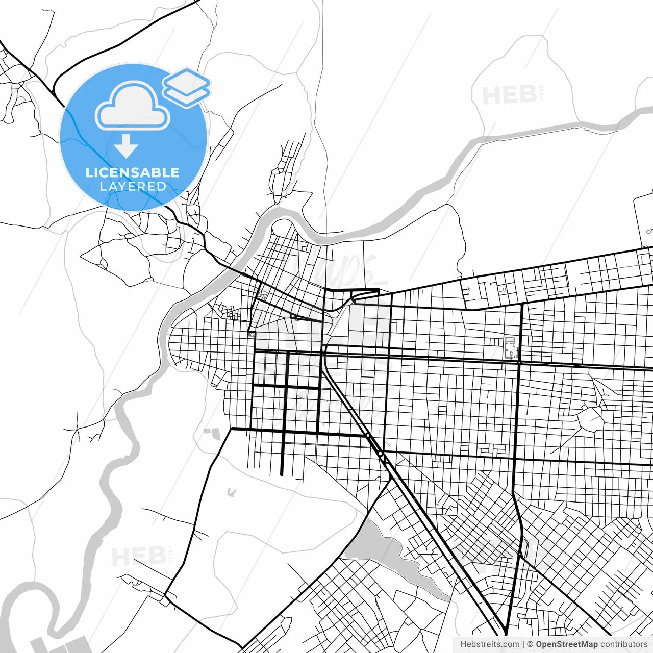 Layered PDF map of Parnaiba, Brazil