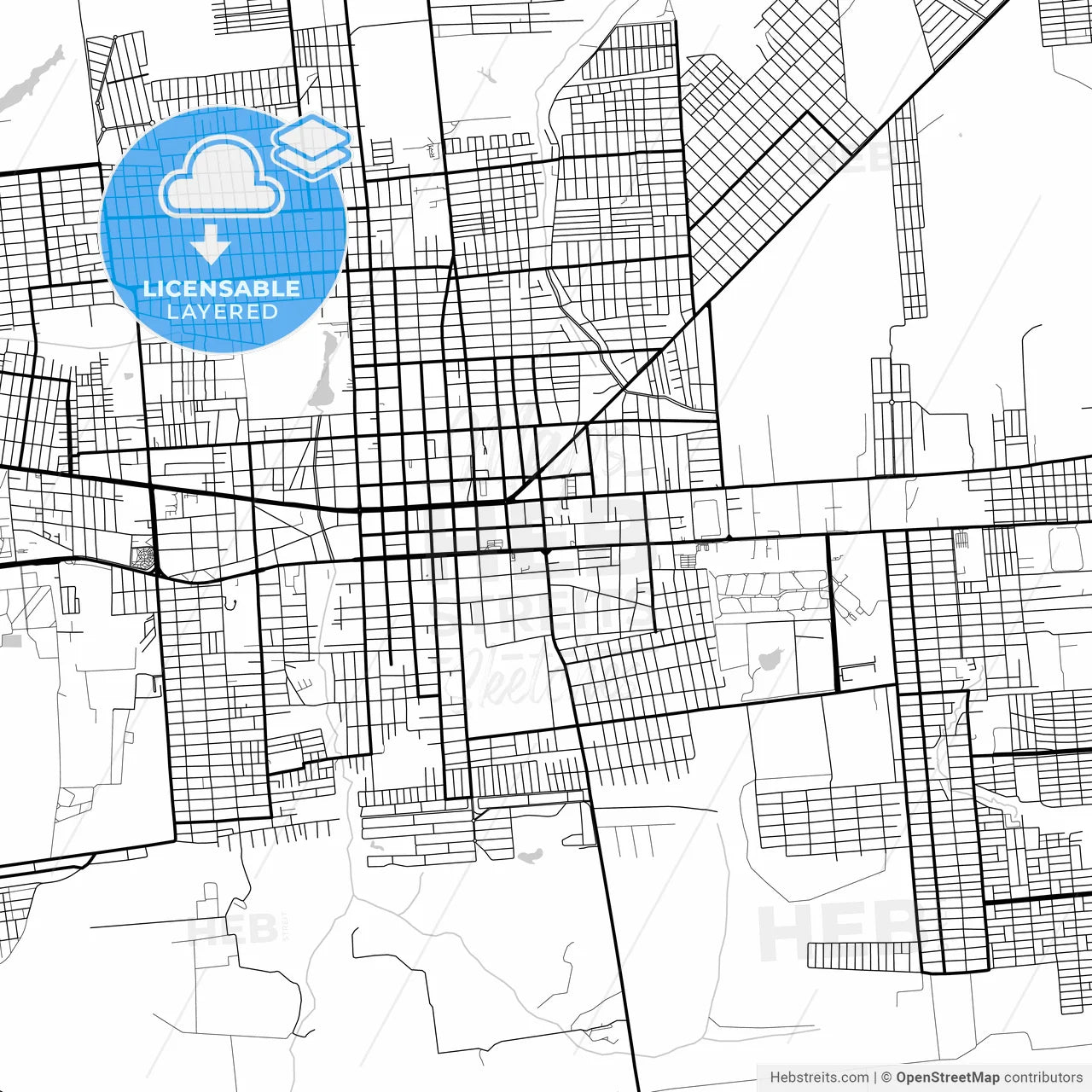 Layered PDF map of Castanhal, Brazil