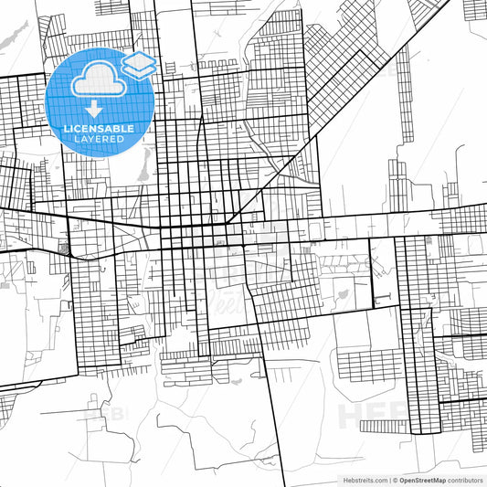 Layered PDF map of Castanhal, Brazil