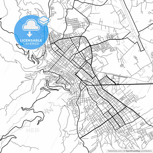 Layered PDF map of Cajamarca, Peru