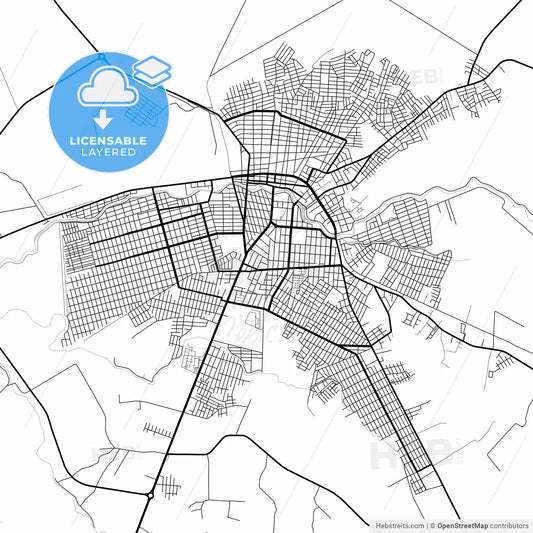 Layered PDF map of Milagro, Ecuador