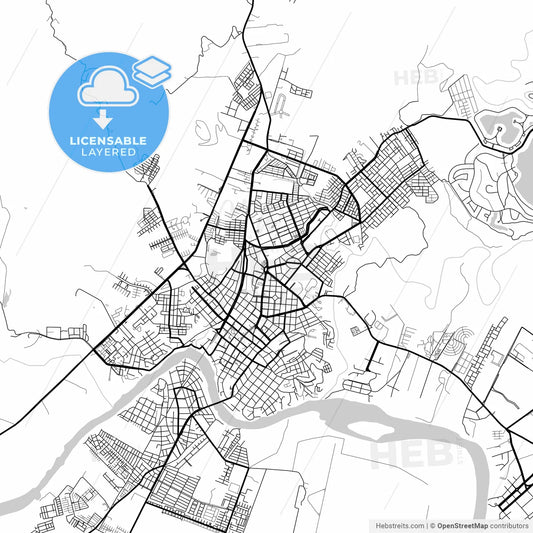 Layered PDF map of Girardot City, Colombia