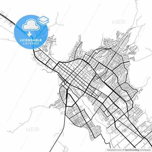 Layered PDF map of Copiapo, Chile