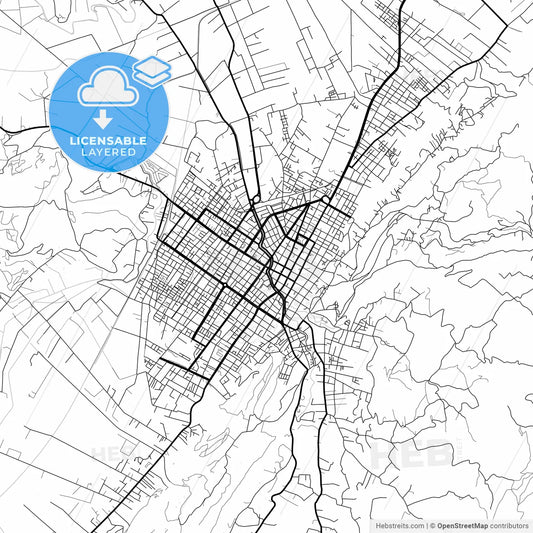 Layered PDF map of Sogamoso, Colombia