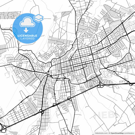 Layered PDF map of Itapetininga, Brazil