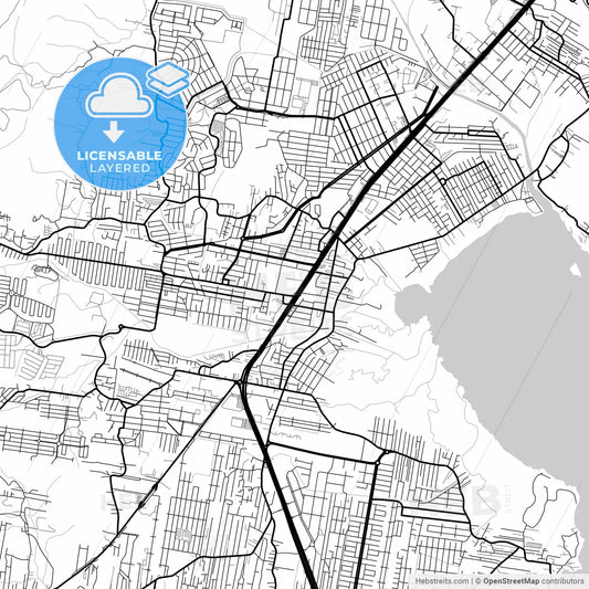 Layered PDF map of Palhoca, Brazil