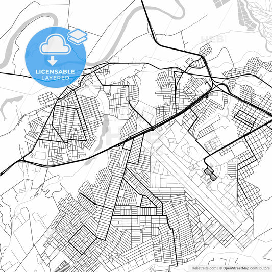 Layered PDF map of Santa Rita, Brazil