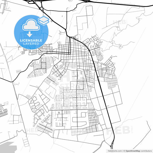 Layered PDF map of Cagua, Venezuela