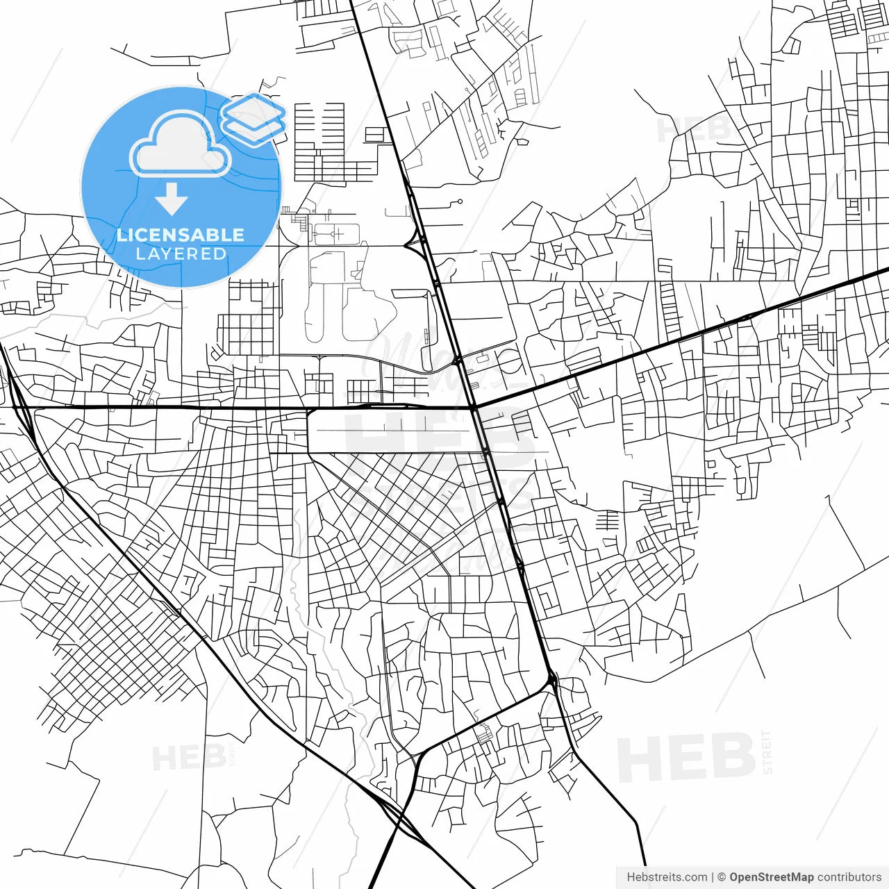 Layered PDF map of Anaco, Venezuela