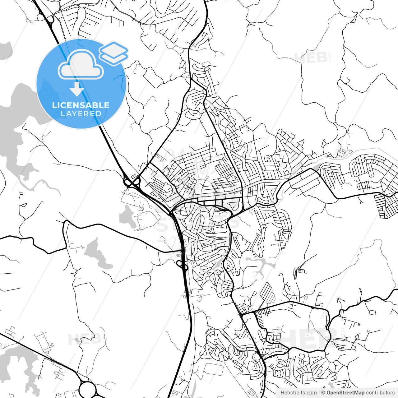 Layered PDF map of Simoes Filho, Brazil