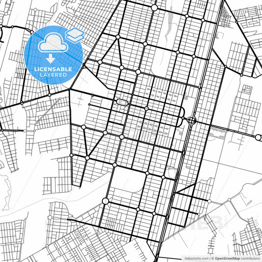 Layered PDF map of Sinop, Brazil