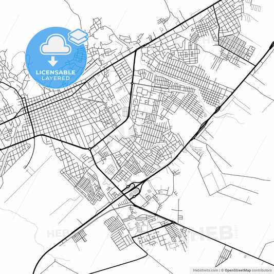 Layered PDF map of Guanare, Venezuela