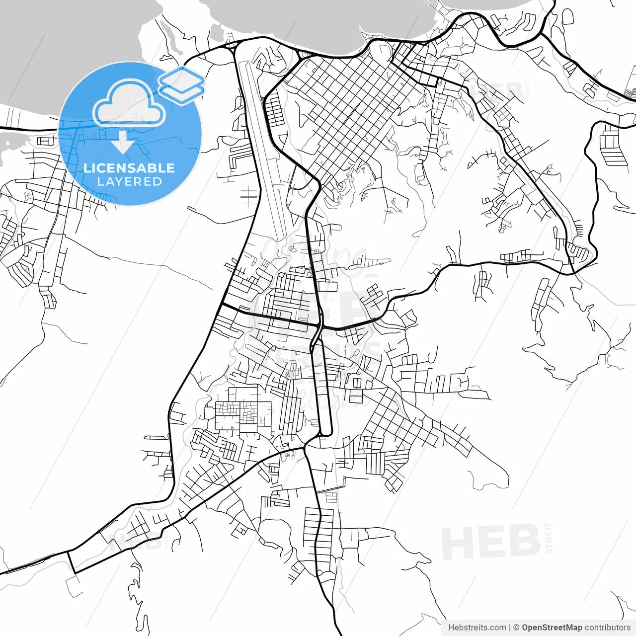 Layered PDF map of Carupano, Venezuela