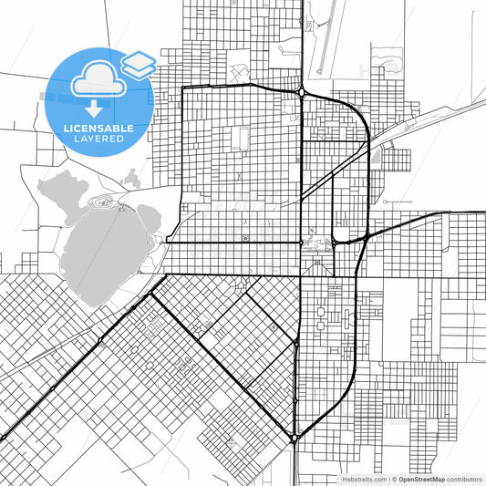 Layered PDF map of Santa Rosa, Argentina