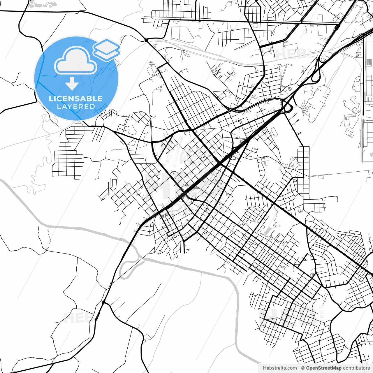 Layered PDF map of Araucaria, Brazil
