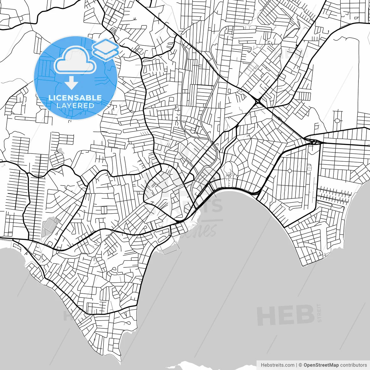 Layered PDF map of Araruama, Brazil