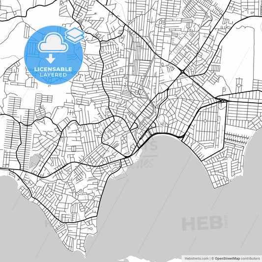 Layered PDF map of Araruama, Brazil