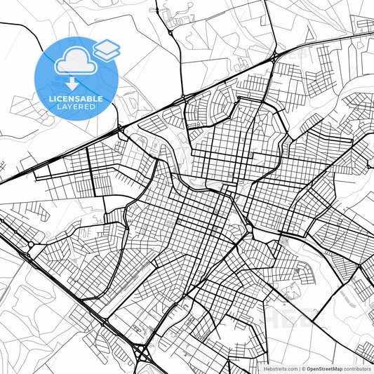 Layered PDF map of Catanduva, Brazil