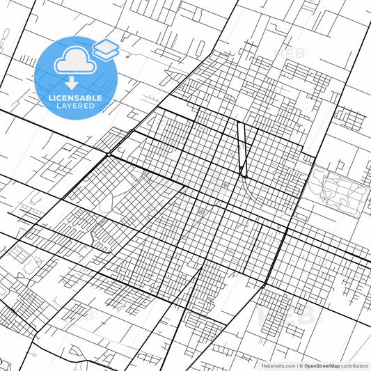 Layered PDF map of San Rafael, Argentina