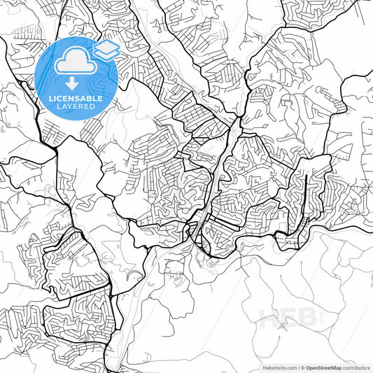 Layered PDF map of Franco da Rocha, Brazil