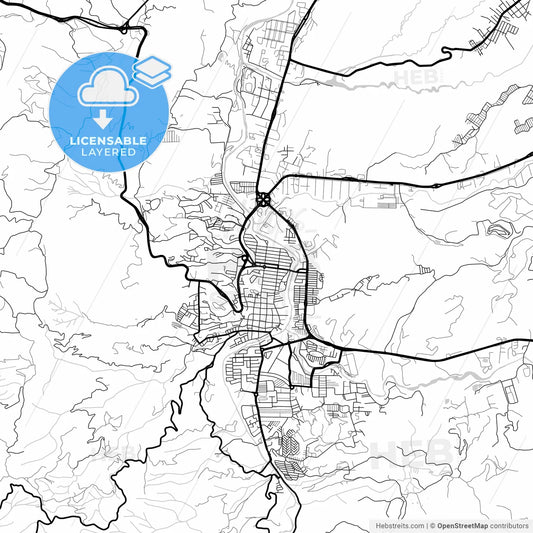 Layered PDF map of Giron, Colombia