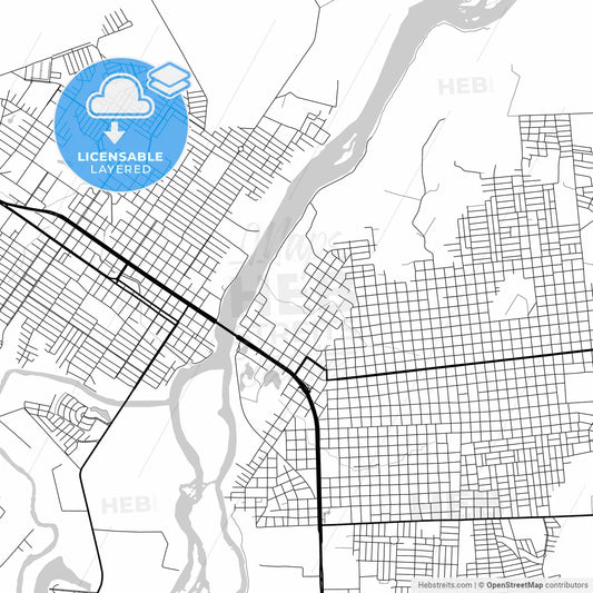 Layered PDF map of Ji Parana, Brazil