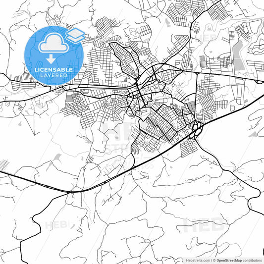 Layered PDF map of Vitoria de Santo Antao, Brazil