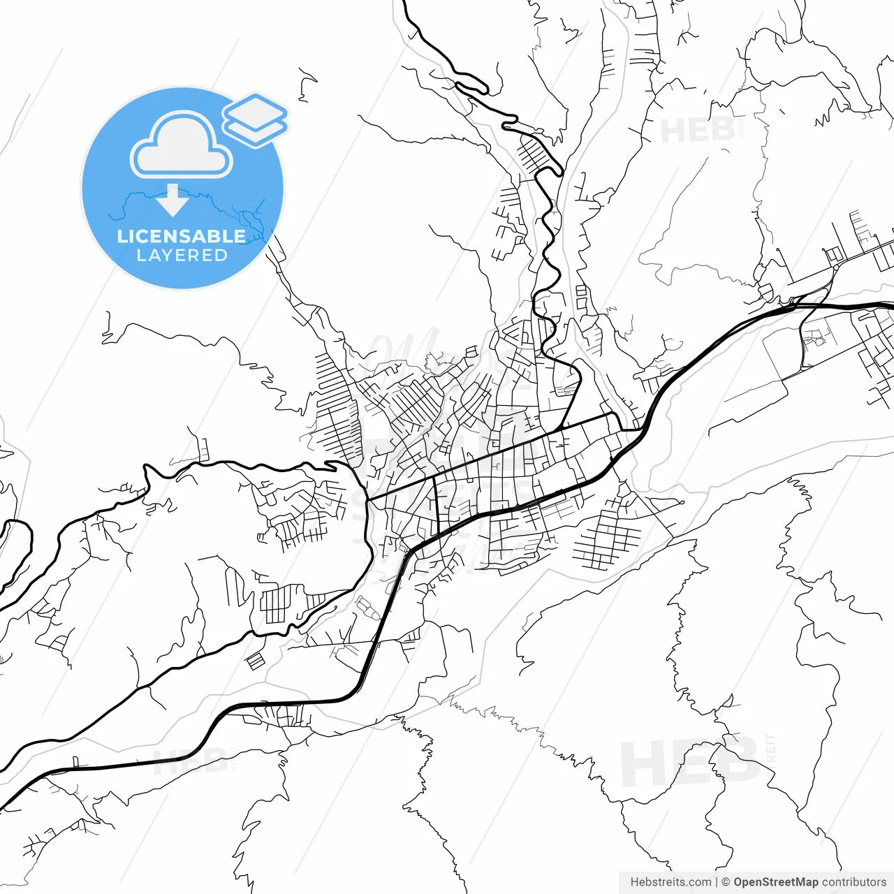 Layered PDF map of Ejido, Venezuela