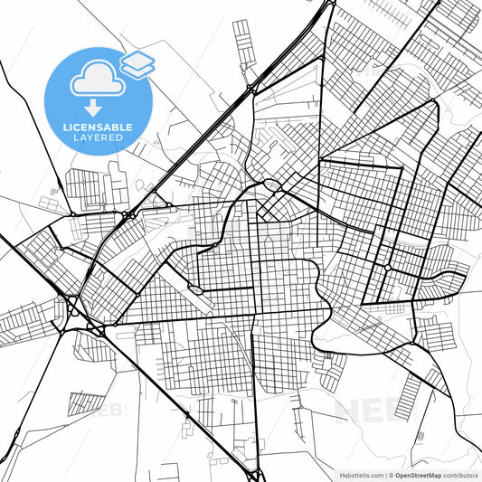Layered PDF map of Birigui, Brazil