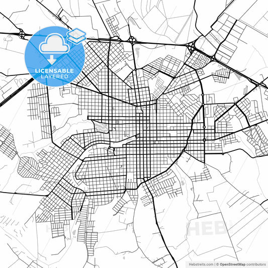 Layered PDF map of Assis, Brazil