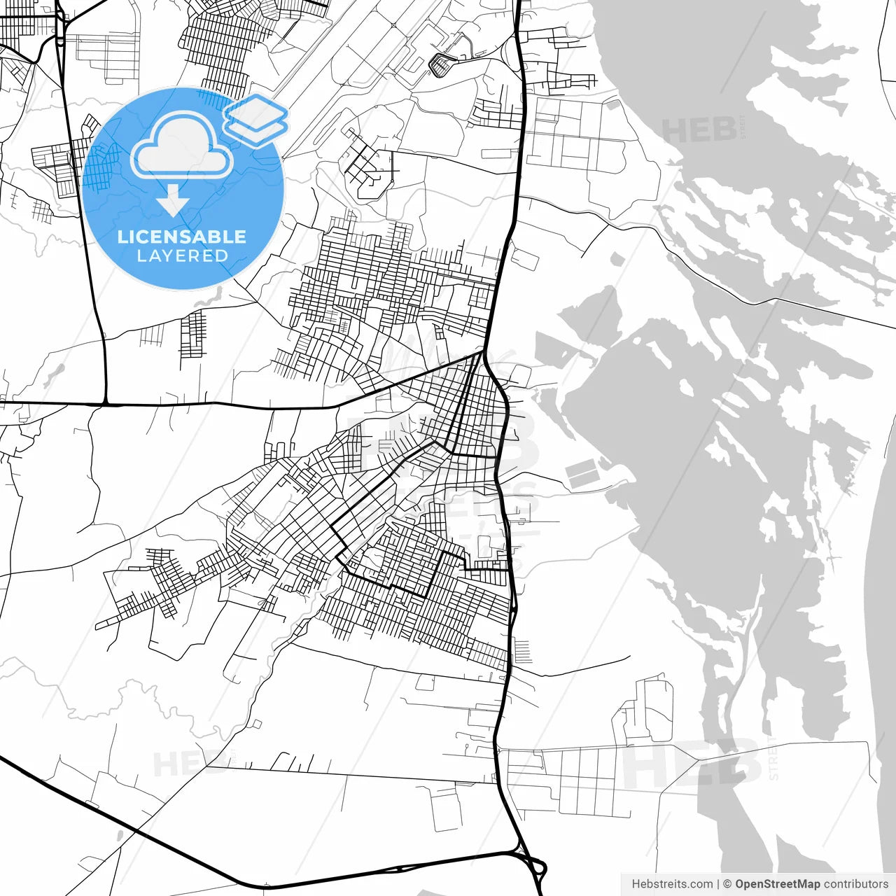Layered PDF map of Malambo, Colombia