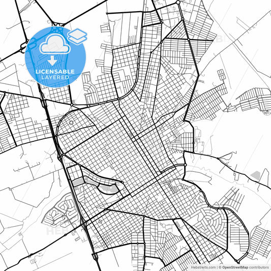 Layered PDF map of Barretos, Brazil