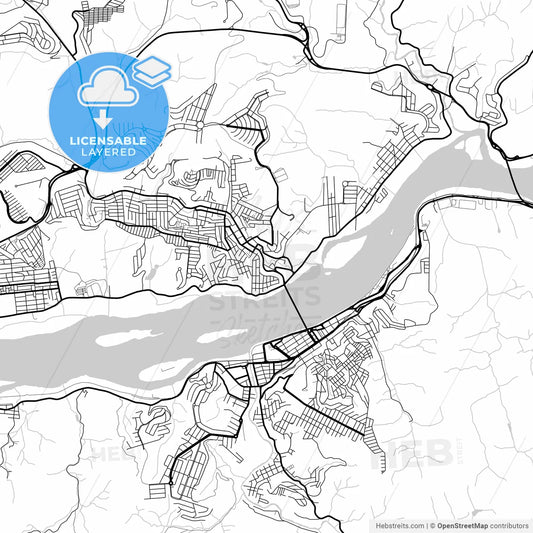Layered PDF map of Colatina, Brazil
