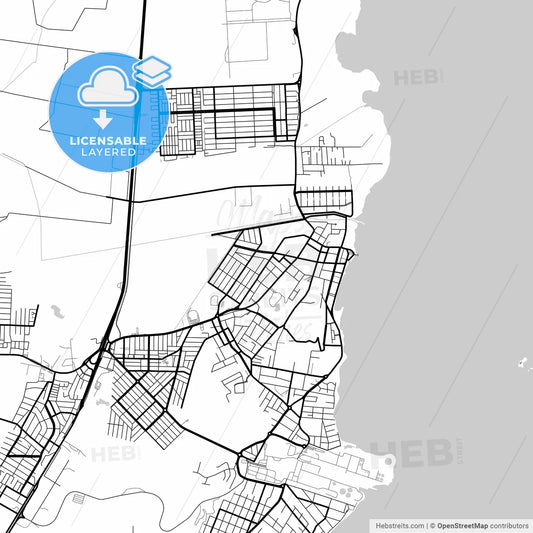 Layered PDF map of Guaiba, Brazil