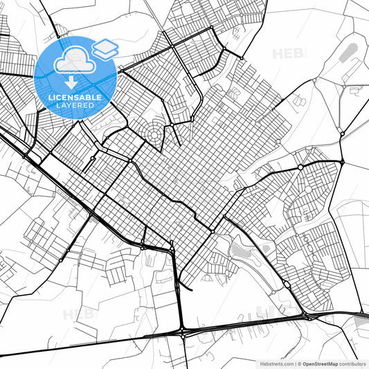 Layered PDF map of Sertaozinho, Brazil