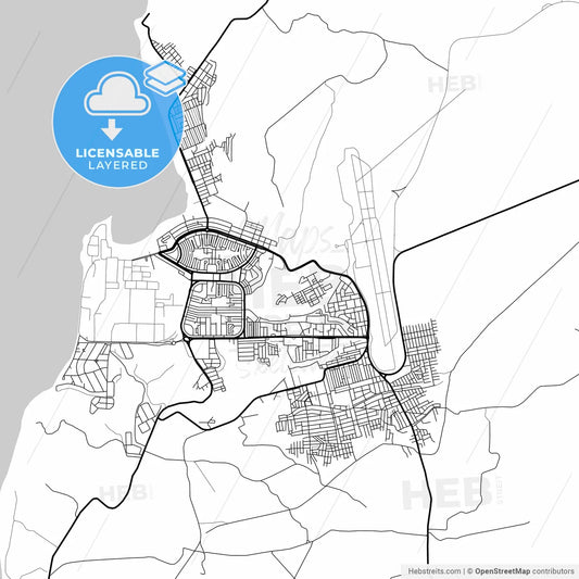 Layered PDF map of Talara, Peru