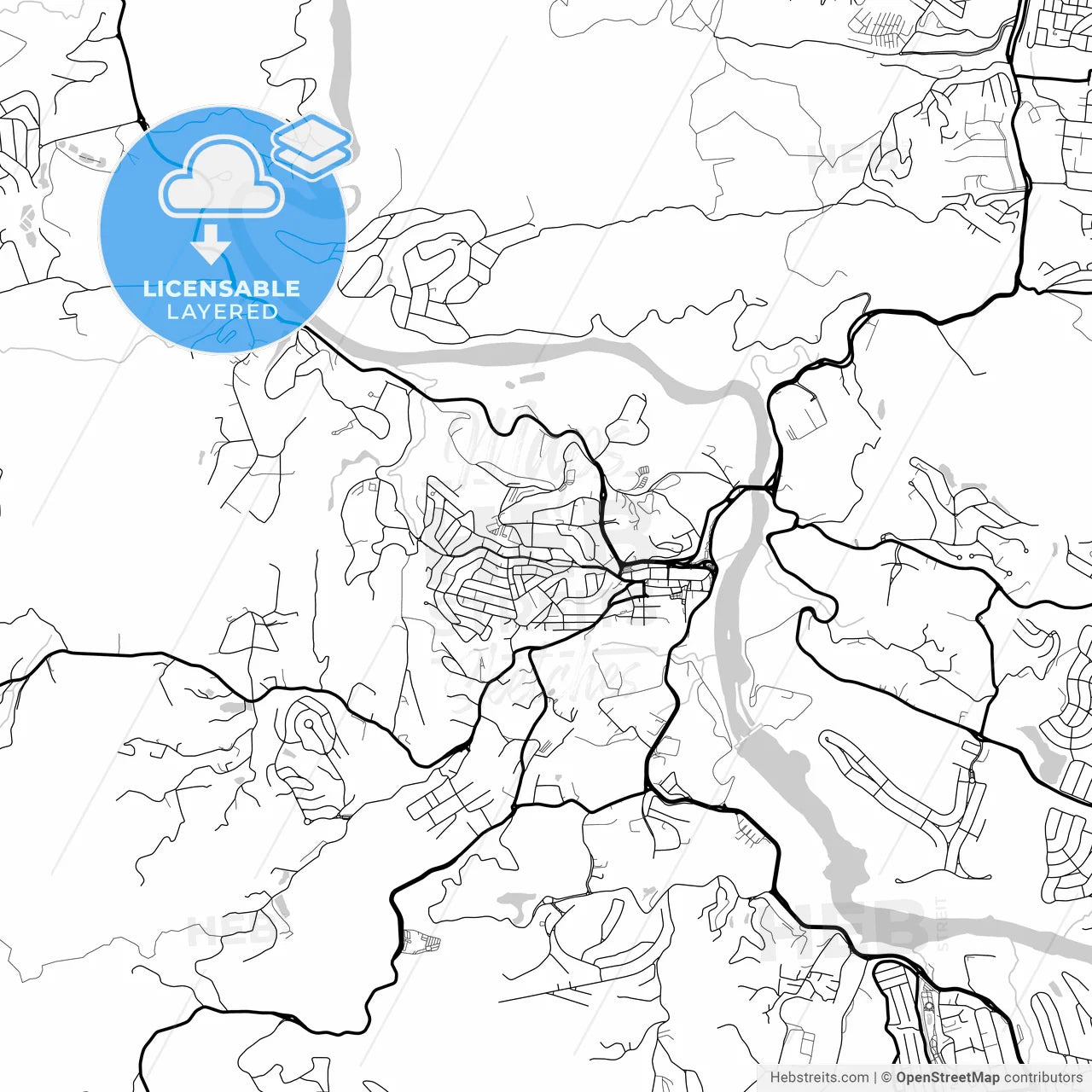 Layered PDF map of Santana de Parnaiba, Brazil