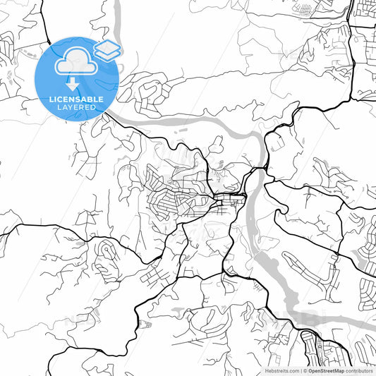 Layered PDF map of Santana de Parnaiba, Brazil