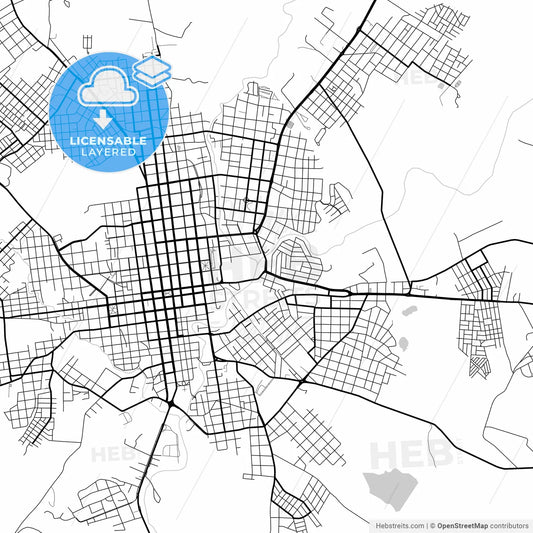 Layered PDF map of Bage, Brazil