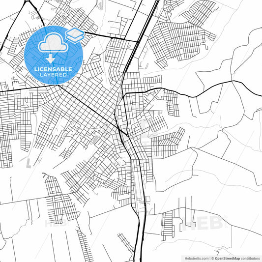 Layered PDF map of Arapongas, Brazil