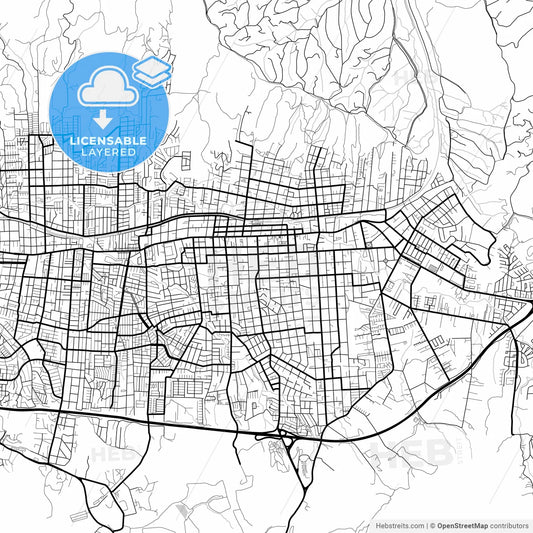 Layered PDF map of Villa Alemana, Chile