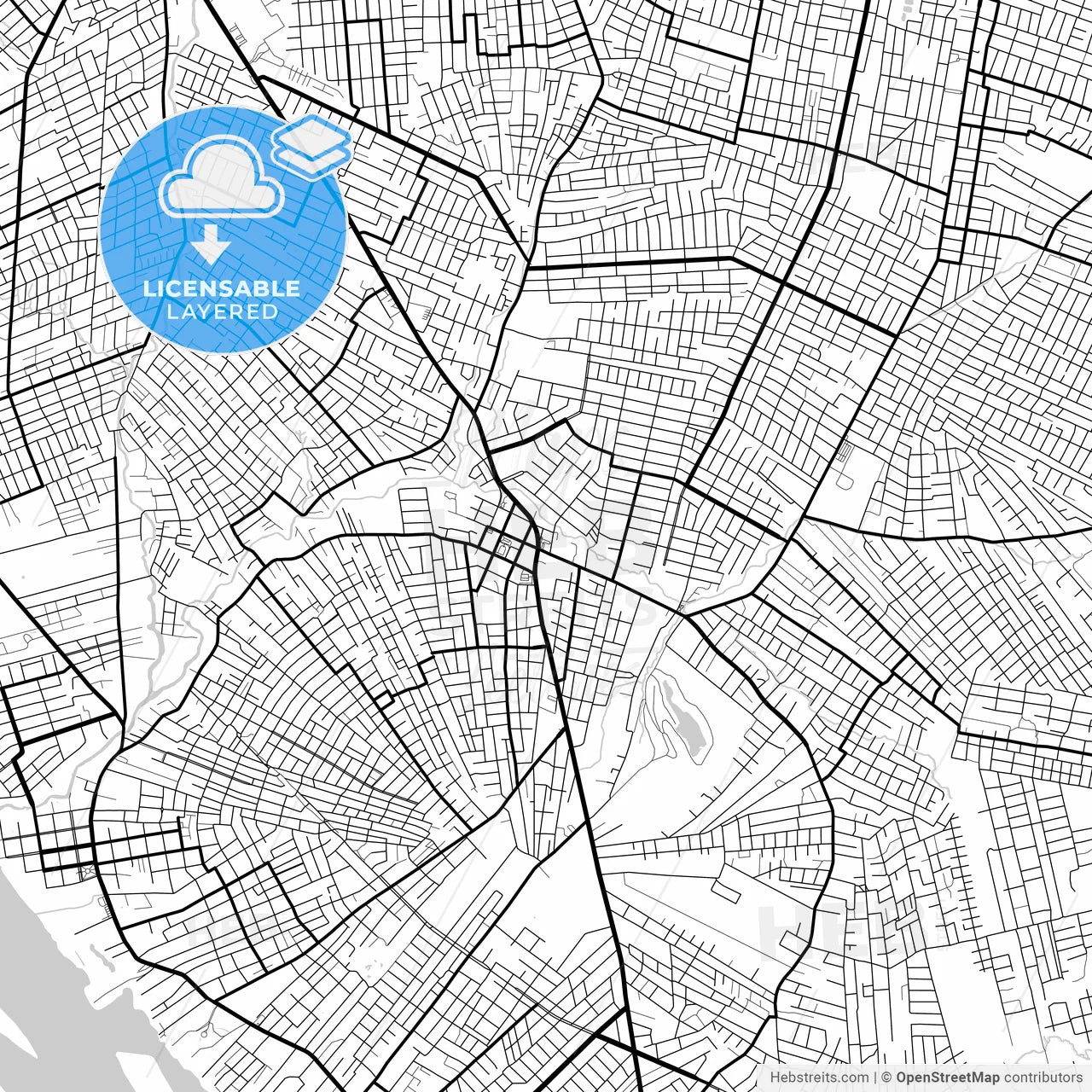 Layered PDF map of Nemby, Paraguay