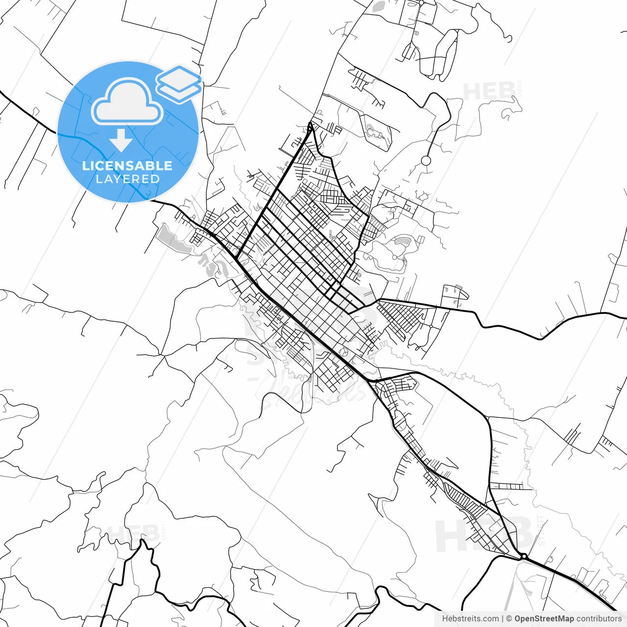 Layered PDF map of Facatativa, Colombia