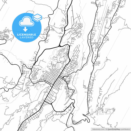 Layered PDF map of Valera, Venezuela