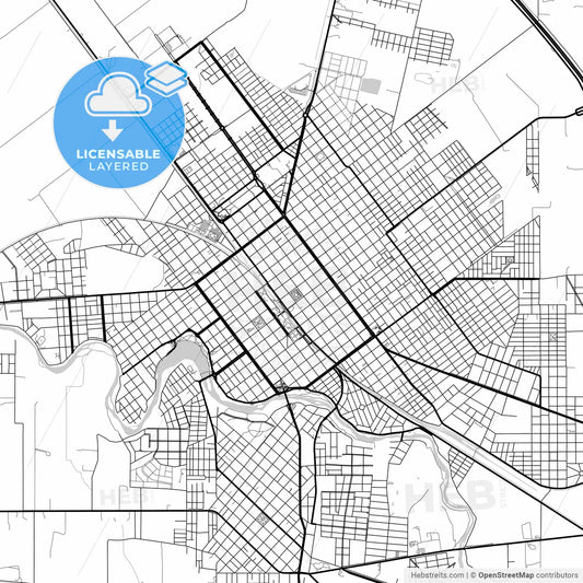 Layered PDF map of Villa Maria, Argentina