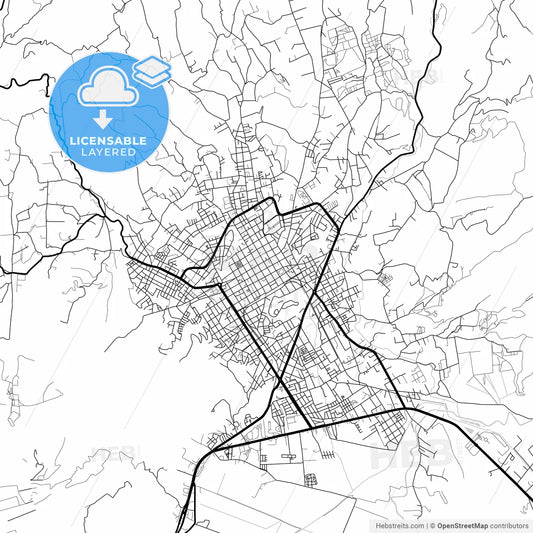 Layered PDF map of Duitama, Colombia