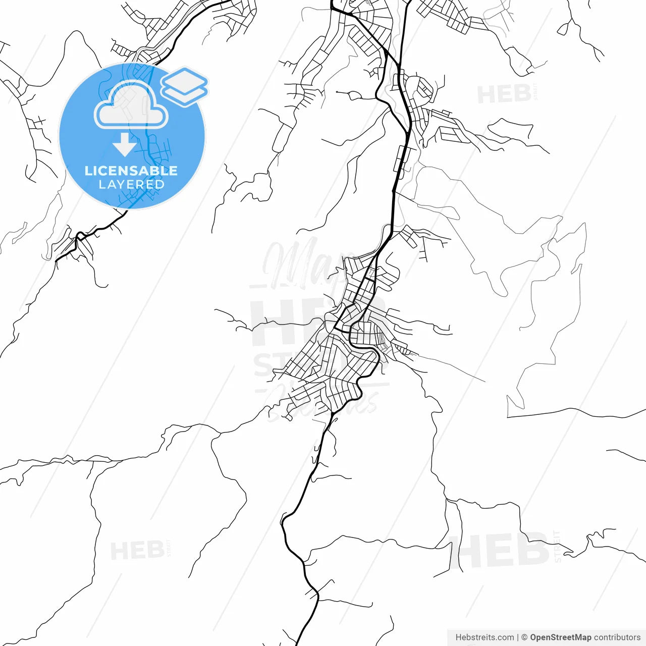 Layered PDF map of Timoteo, Brazil